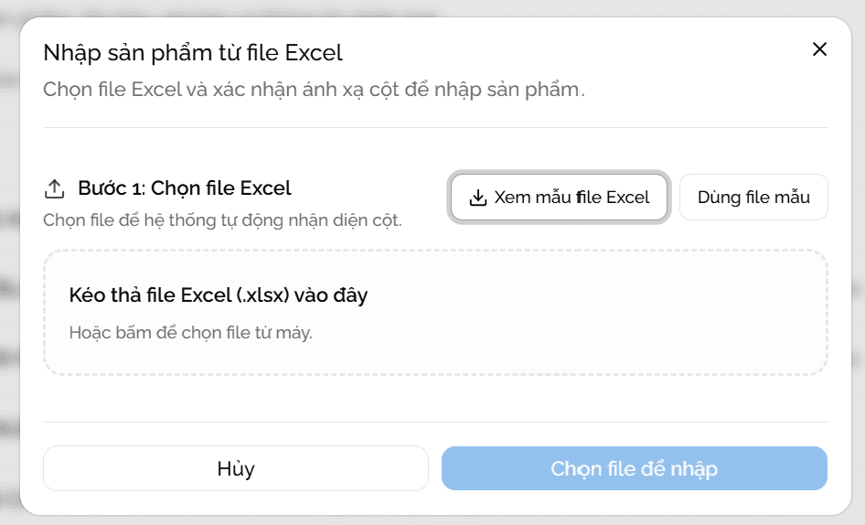 Import Excel