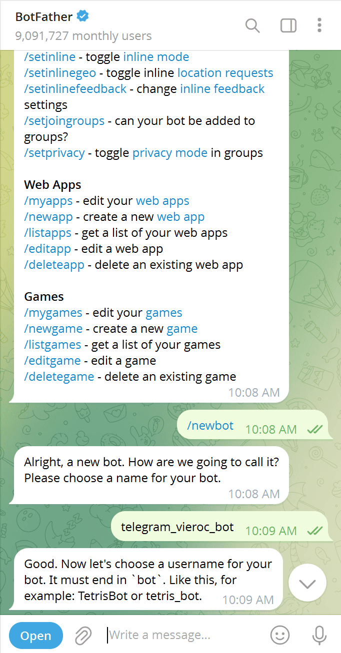 Đặt tên bot 2