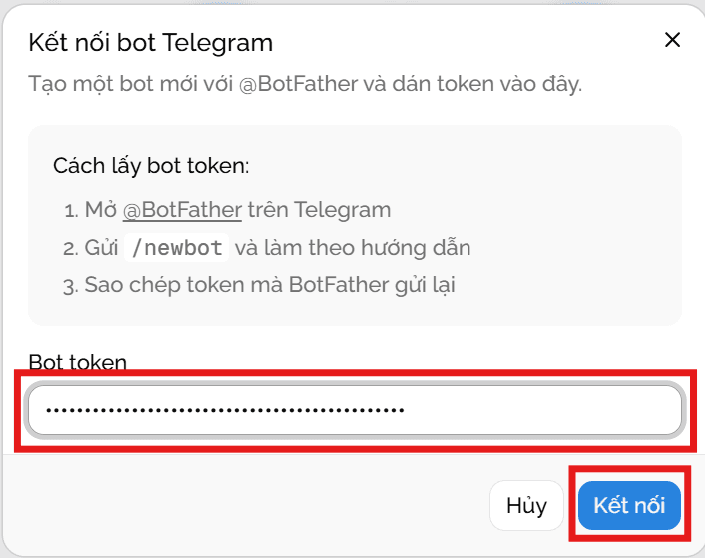 Dán Bot Token